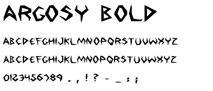 Argosy Bold font